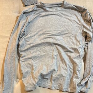 ALO Yoga Gray Crewneck Sweater Soft Cotton Blend
